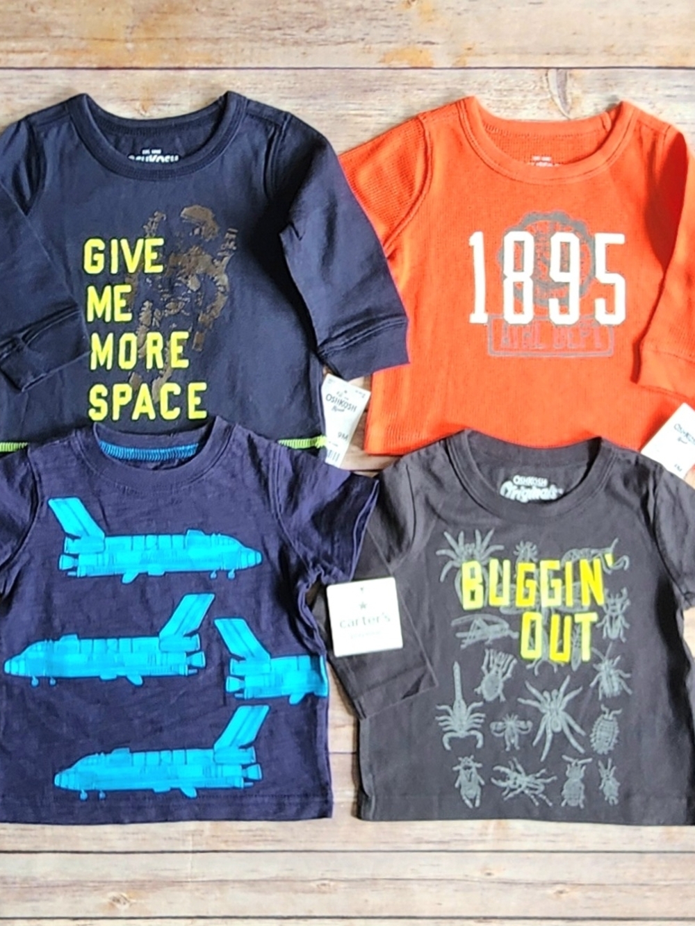 Oshkosh,  Carter's  Baby Boy T-Shirts Set Size 9M